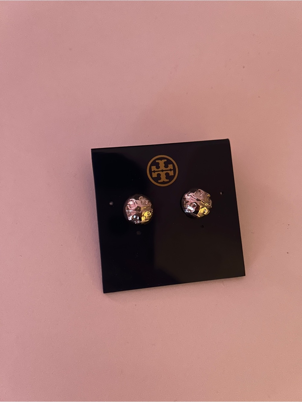 NWT Tory Burch silver icon earrings